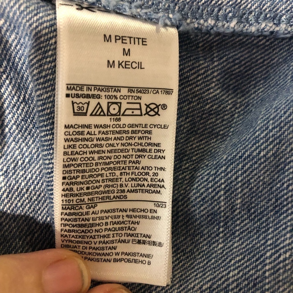 Gap Drawstring Relaxed Easy Jean Mid-Rise Super Soft Sz Medium Petite Distressed - Picture 6 of 7